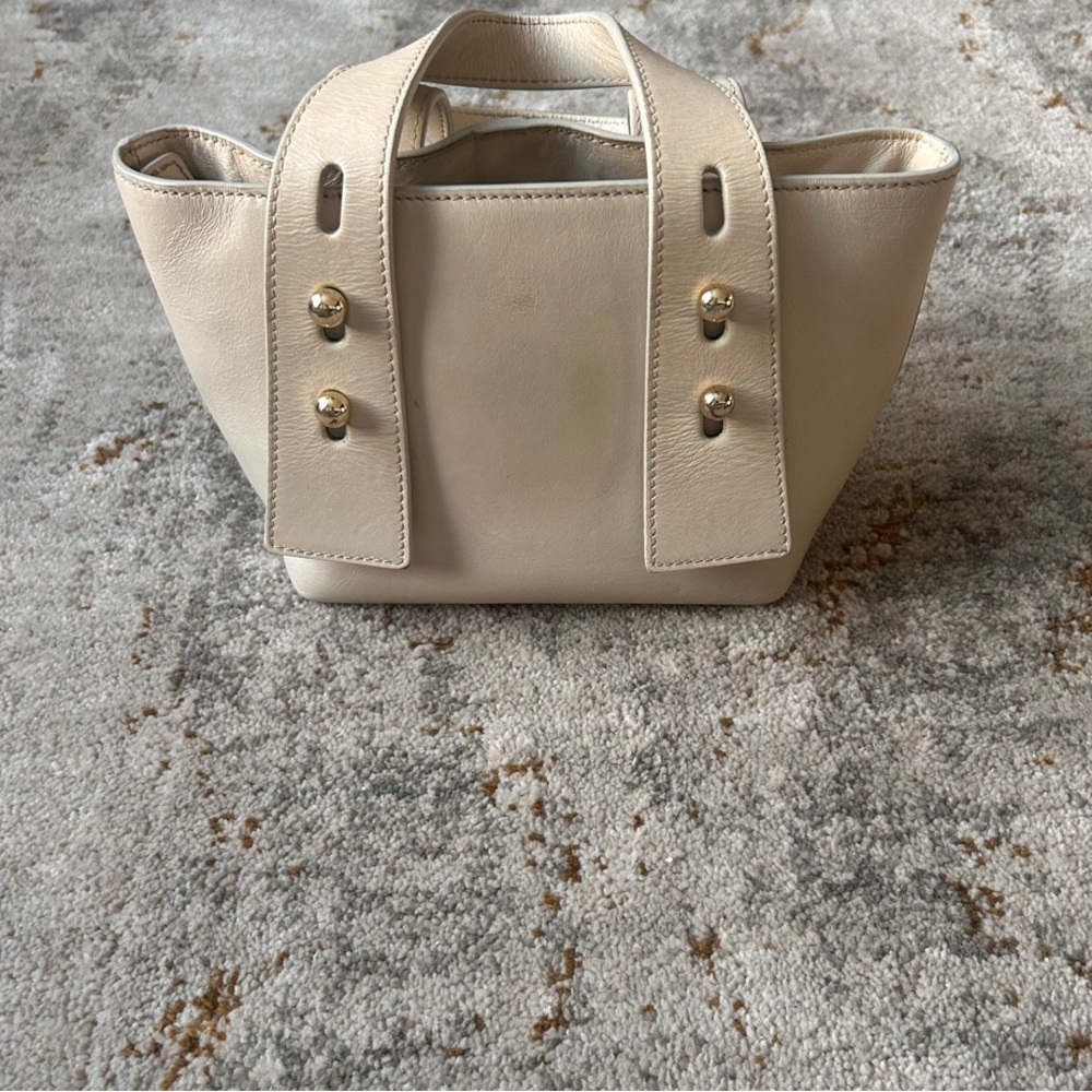 FAME Cream Mini Bag with Structured Design